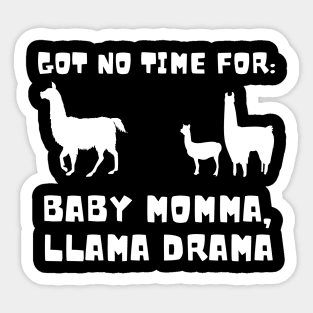 Baby Mama Llama Drama 01a Sticker